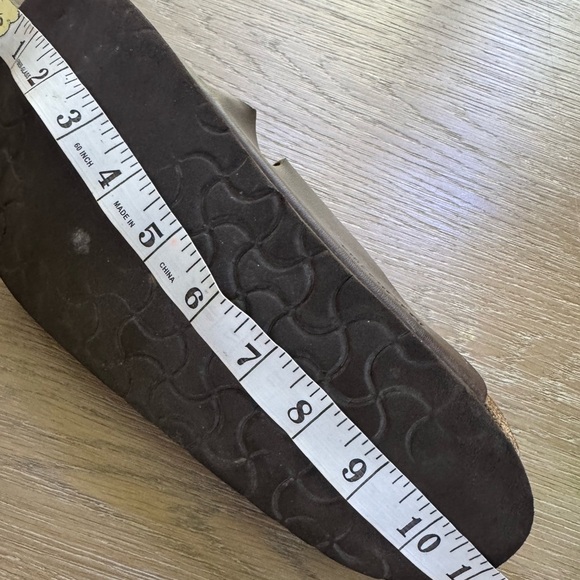 Birkenstock brown leather buckle women’s slip on slides sandals shoes size 10.5 - Picture 7 of 7